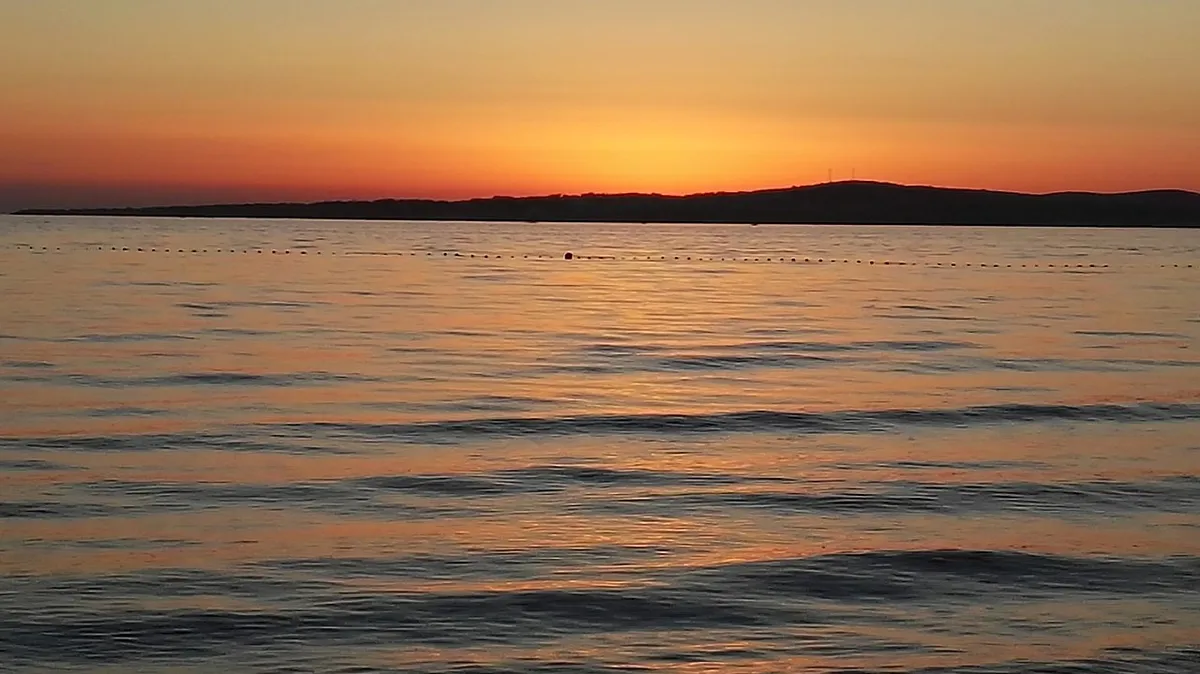 Sandy beach at Privlaka near Zadar, Croatia